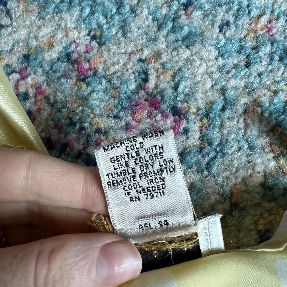 Vintage Yellow White Polka Dot Satin Mini Slip Dress - Picture 7 of 7